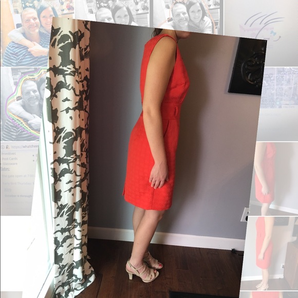 SOLD Banana Republic coral dress size 4 - Picture 5 of 7